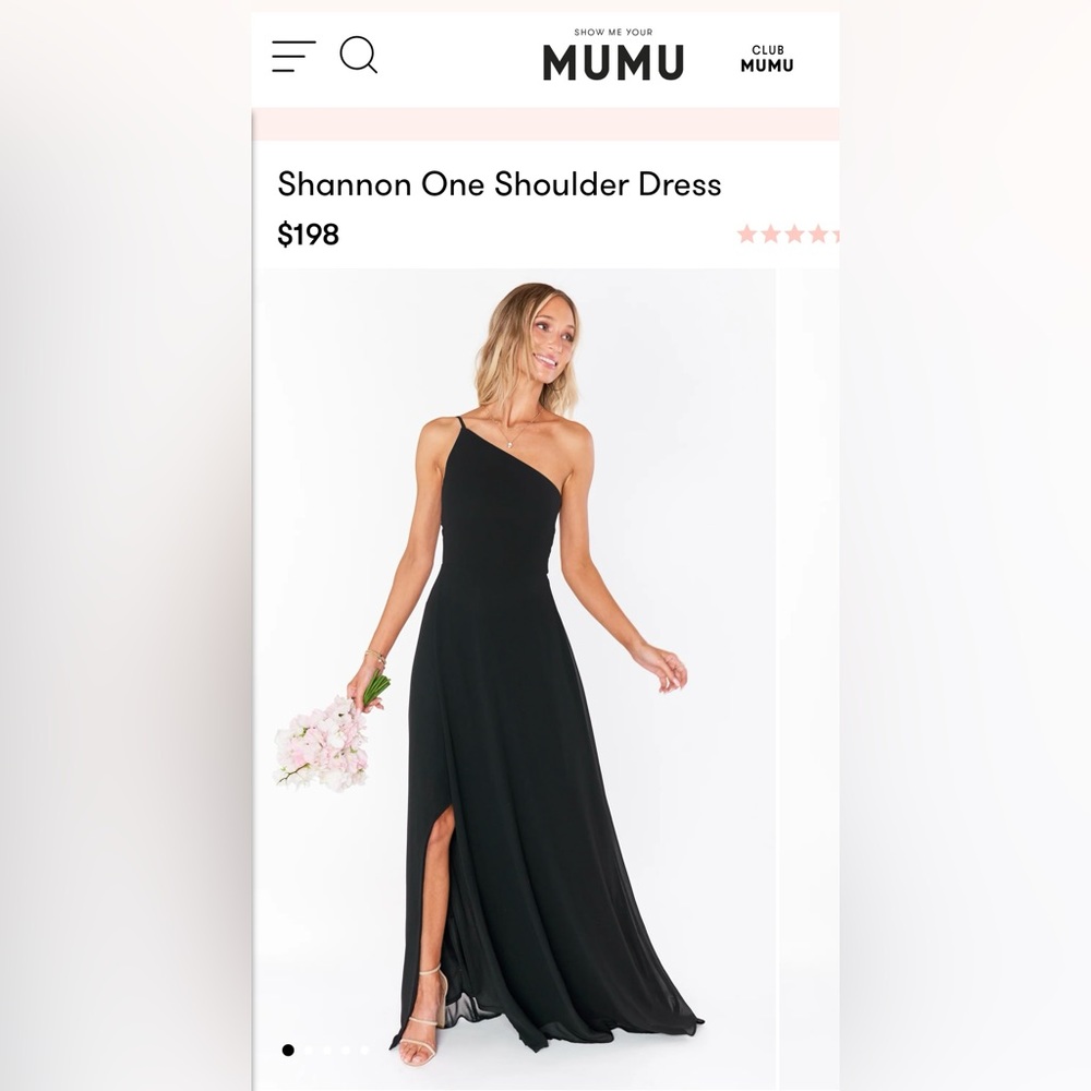 Black dress. Show me your mumu. Size XL. Worn once.